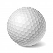 stock photo of golf  - The vector illustration of photorealistic golf ball - JPG 