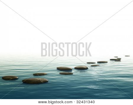 Picture or Photo of A background image with some nice step stones at the bottom