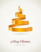 picture of glisten  - Christmas  tree from ribbon vector background - JPG 