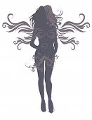 pic of blue sky  - party youn people in the night club vector illustration - JPG 