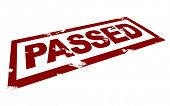 picture of pass  - 3D Illustration of a Passed Mark - JPG 