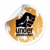 picture of construction  - under construction grunge sticker - JPG 