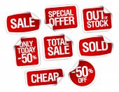 foto of today  - Set of stickers for best stock sales - JPG 