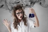 stock photo of scientific  - Crazy scientist made  - JPG 