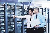 pic of handshake  - group of young business people it engineer in network server room solving problems and give help and support - JPG 