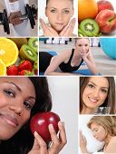 picture of healthy  - Healthy living themed montage - JPG 