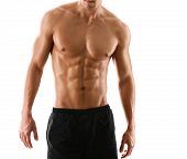 pic of fitness  - Half naked sexy body of muscular athletic man - JPG 