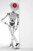picture of humanoid  - composition of a robot isolated in white - JPG 