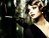 picture of woman  - Retro Woman Portrait - JPG 