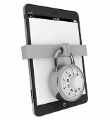 image of locking  - Mobile Security concept - JPG 