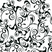 picture of black  - Classic baroque decorative seamless vector black - JPG 