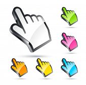 image of cursor  - hand cursor set - JPG 