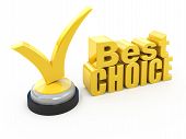 image of choice  - Best choice with check mark award isolated on white - JPG 