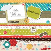 stock photo of  photo  - Scrap template with blank space for your photo and text - JPG 