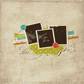 picture of holidays  - Scrap template with blank space for your photos or text - JPG 