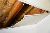 stock photo of leak  - Home Interior Water leaking damage for background - JPG 