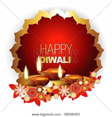 Picture or Photo of Beautiful diwali vector background with space for your text
