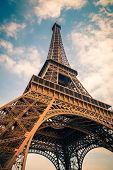picture of tower  - Close up of Eiffel Tower - JPG 