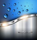 foto of nature  - Abstract background with water drops on blue - JPG 