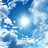 foto of blue sky  - Blue sky with white clouds  - JPG 