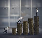 stock photo of competition  - Concept of success and competition between businessmen - JPG 
