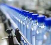 picture of industrial  - Close up on bottles in a bottle industry
 - JPG 