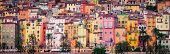 pic of france  - Detail of colorful Provence village houses Menton France - JPG 