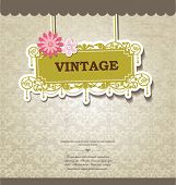 stock photo of holidays  - vintage card design for greeting card - JPG 