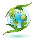 picture of earth  - icon of Green Eco - JPG 