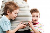 pic of brothers  - Pregnancy and new life concept  - JPG 
