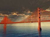 foto of gate  - Golden Gate Bridge 3D Illustration - JPG 