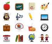 stock photo of education  - School And Education Icon Set - JPG 