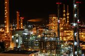 image of industrial  - Night scene of chemical plant  - JPG 