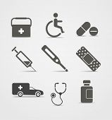 pic of science  - Abstract style medical icons set - JPG 