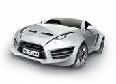 stock photo of sports  - Sports car isolated on white background - JPG 