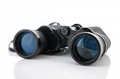 image of black  - Black binoculars isolated over white background - JPG 