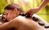 stock photo of health  - Spa Hot Stone Massage - JPG 