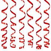 pic of holidays  - Vector holiday serpentine ribbons set 1 - JPG 