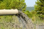 stock photo of discharge  - Waste Water being discharged from an Industrial Plant - JPG 