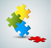 foto of puzzle  - Abstract vector puzzle  - JPG 