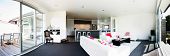 stock photo of interior  - Panoramic Photo of a modern interior design home - JPG 