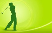 foto of golf  - Golfer teeing off - JPG 