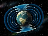 foto of earth  - Magnetic field surrounding planet earth - JPG 