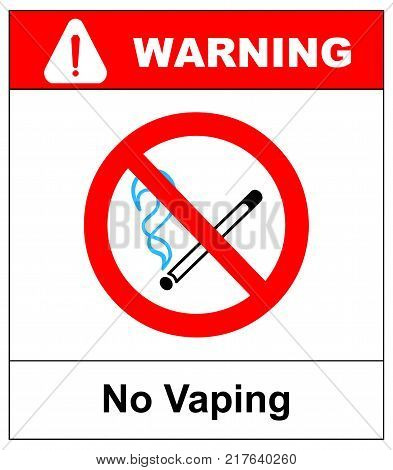 no vaping sign do not smoke electronic cigarette symbol vector