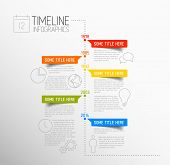 Vector Infographic timeline report template with icons