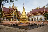 Wat Phra That Chom Chan one of the 9 important pagodas of Chiang rai province, Thailand.