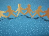 Paper people chain