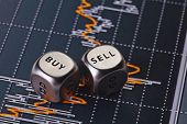 foto of money  - Dices cubes to trader - JPG 