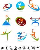 picture of sports  - Set of colorful sport icons  - JPG 