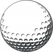 image of golf  - Vector golf ball close - JPG 